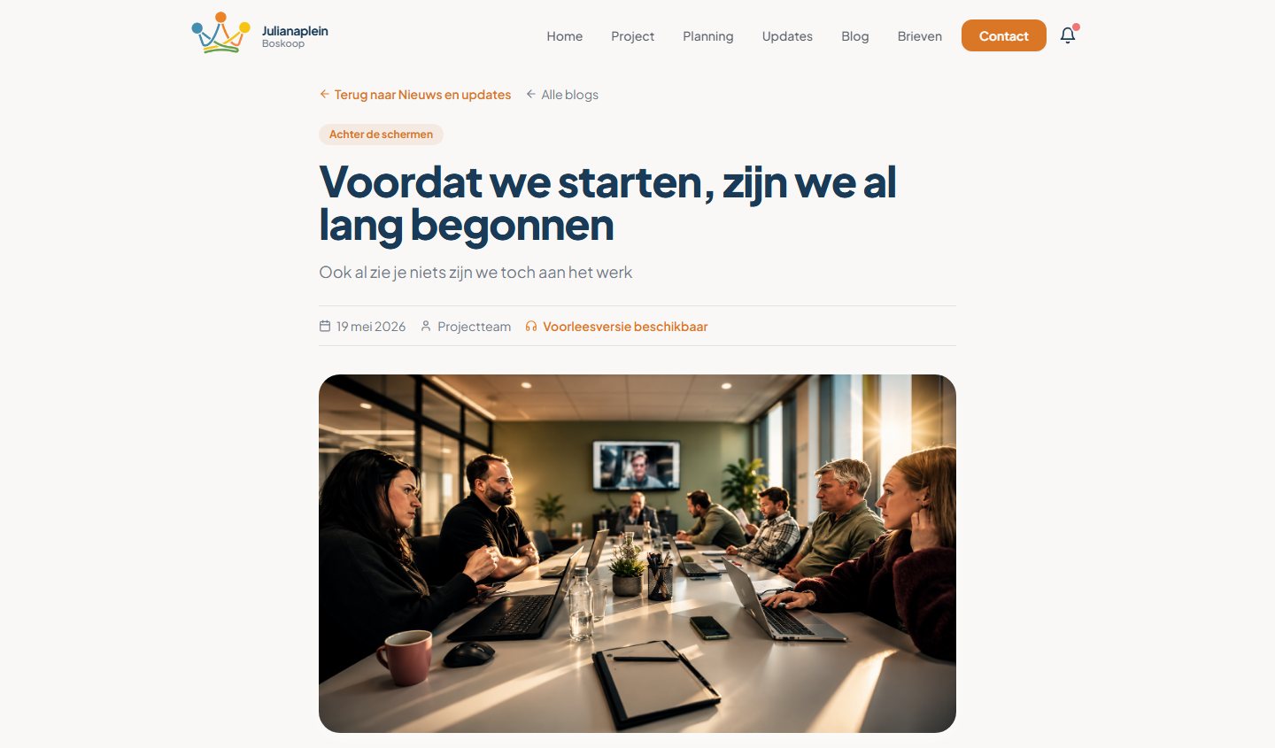 Projectbeeld: Een projectsite die de hele wijk bereikt, beeld 3