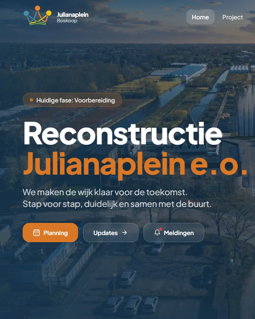 Projectbeeld: Een projectsite die de hele wijk bereikt